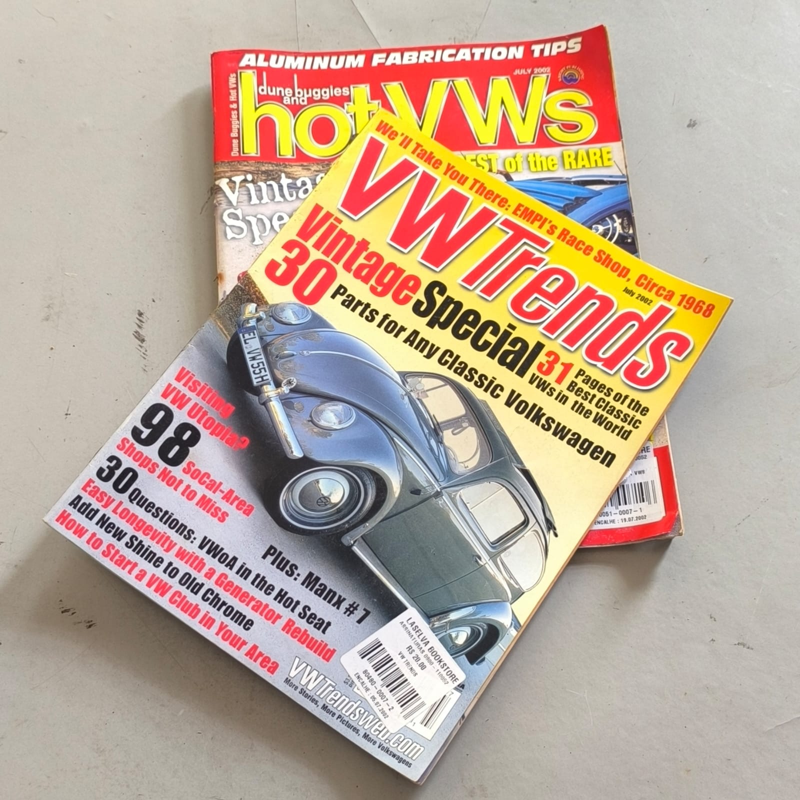 Revistas VW Trends e Hot VWs (Julho 2002)