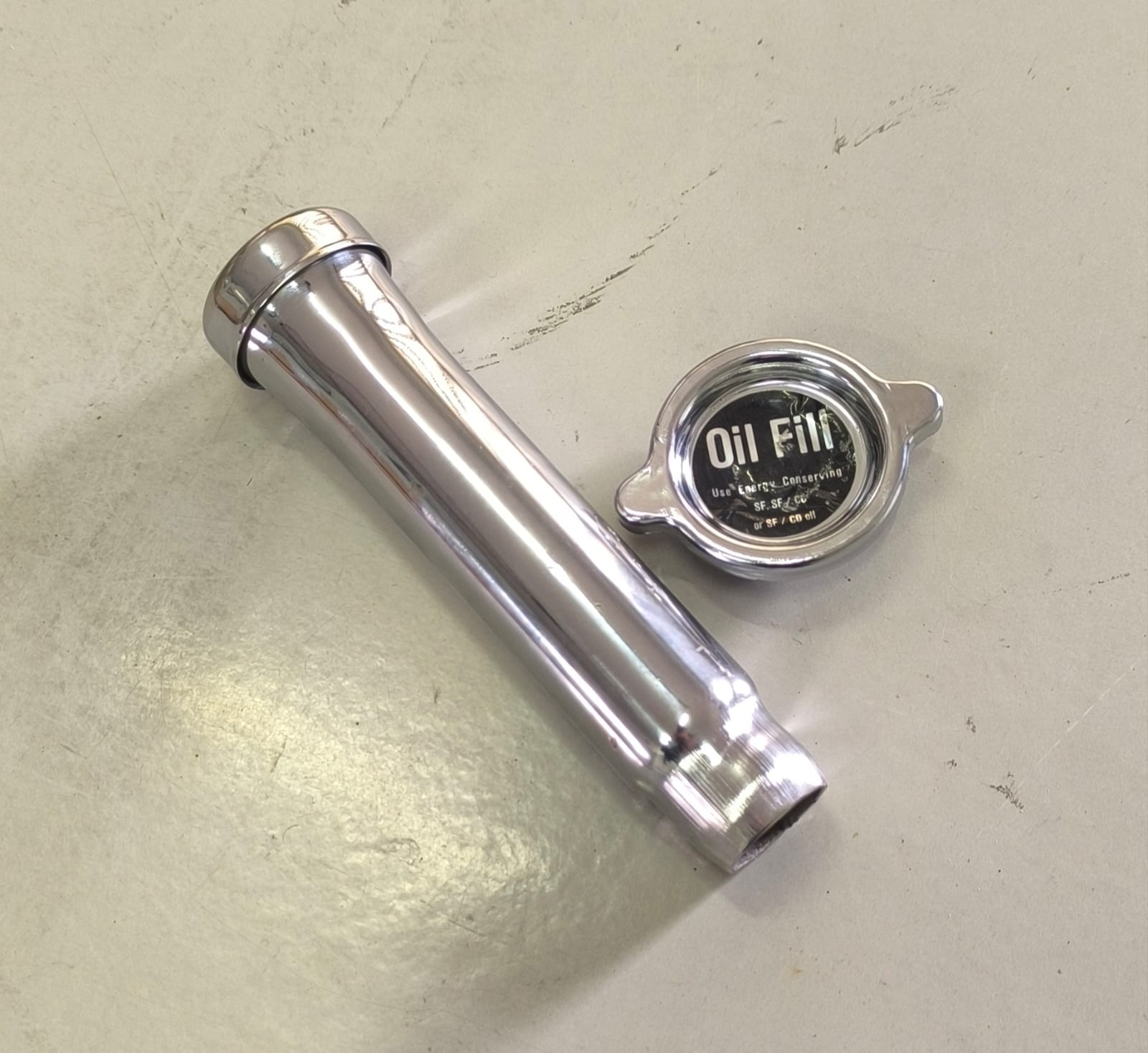 Tubo Cromado de Abastecimento de Óleo Chevrolet V8